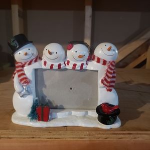 Snowman picture frame